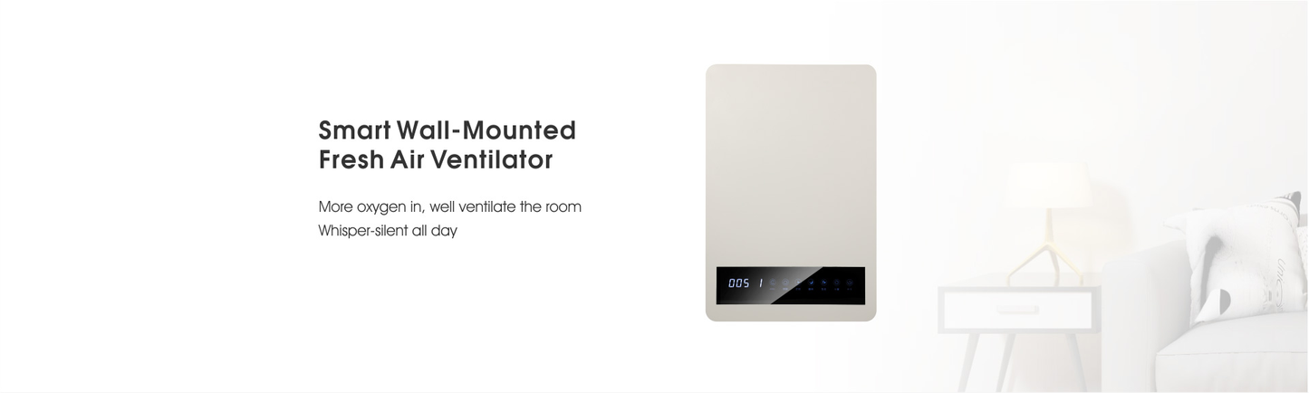 Wall-mounted Fresh Air Ventilator Purifier YDXF200-F01-D092022