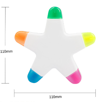 Advertising gift - Five color five pointed star fluorescent pen