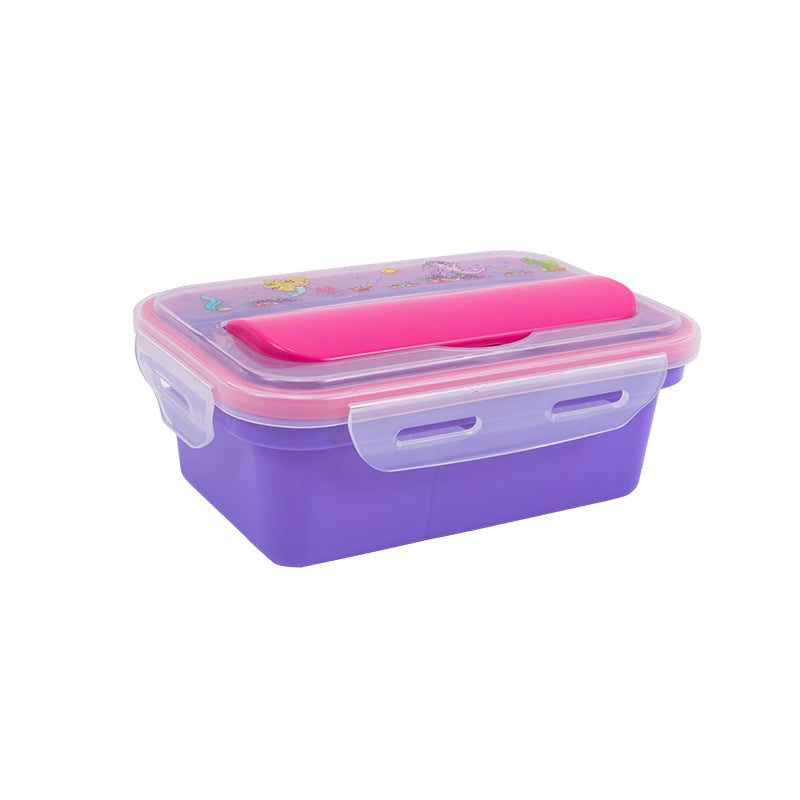 Portable Children's Plastic Bento Box Lunch Box for Outdoor Picnic