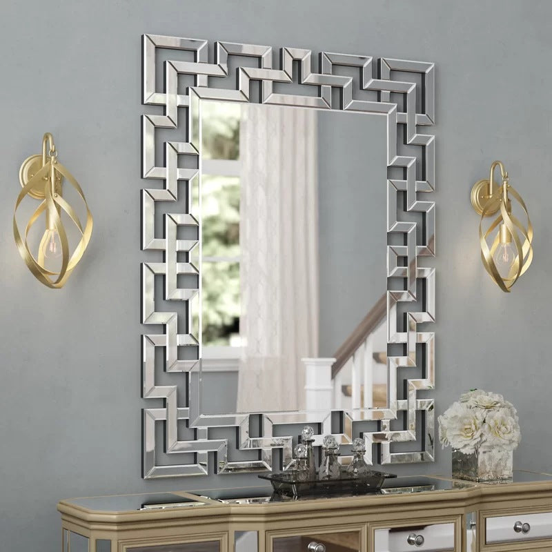 rectangle shape decent wall mirror