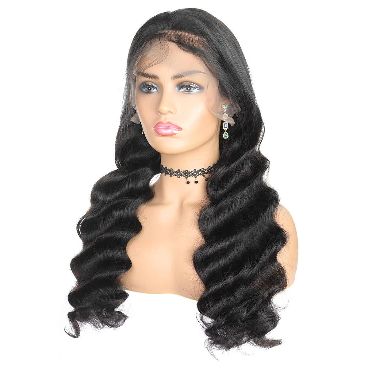 4*4 Closure Human Hair Lace Wig Raw Brazilian Human Hair Loose Wave for Black Women