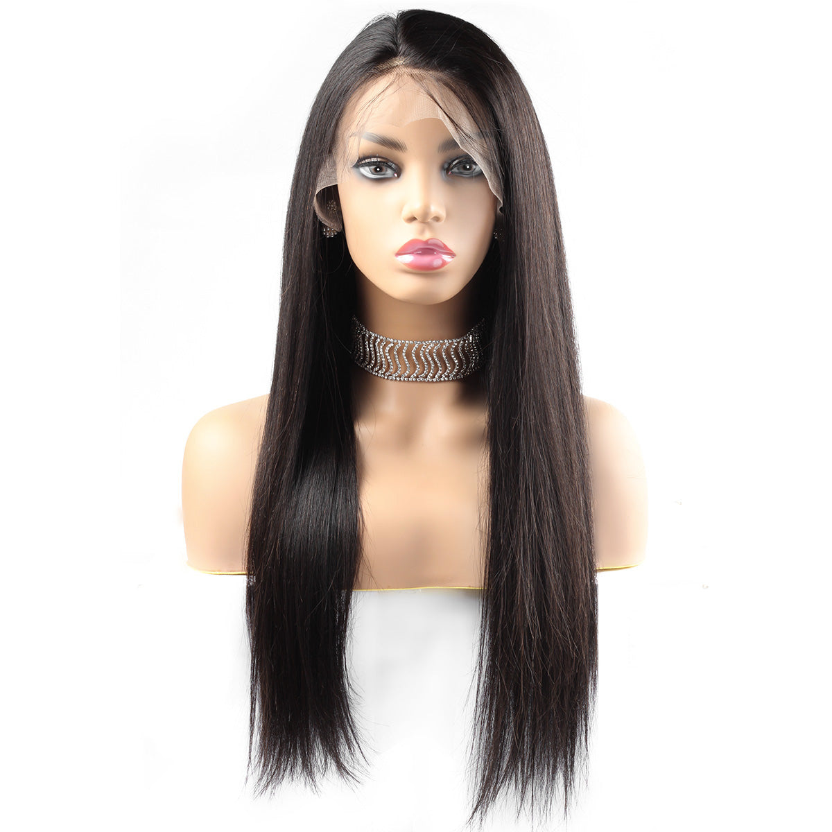 4*4 Closure Human Hair Lace Wig Raw Brazilian Human Hair Straight for Black Women