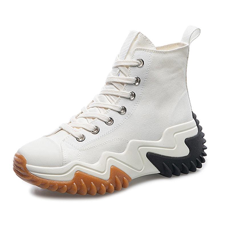 Women's Casual Platform Shoes High Top Canvas Shoes