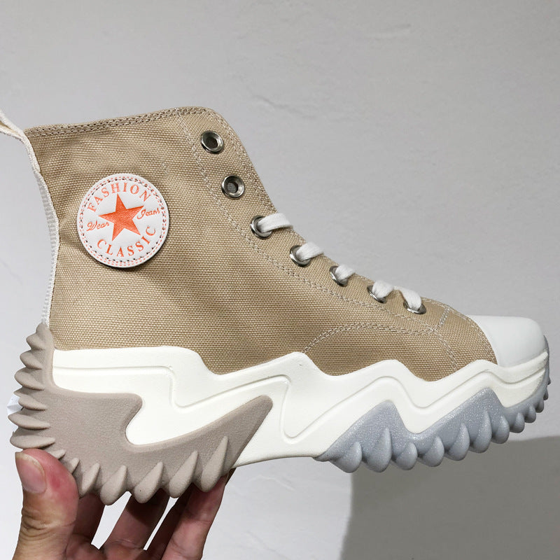 Women's Casual Platform Shoes High Top Canvas Shoes