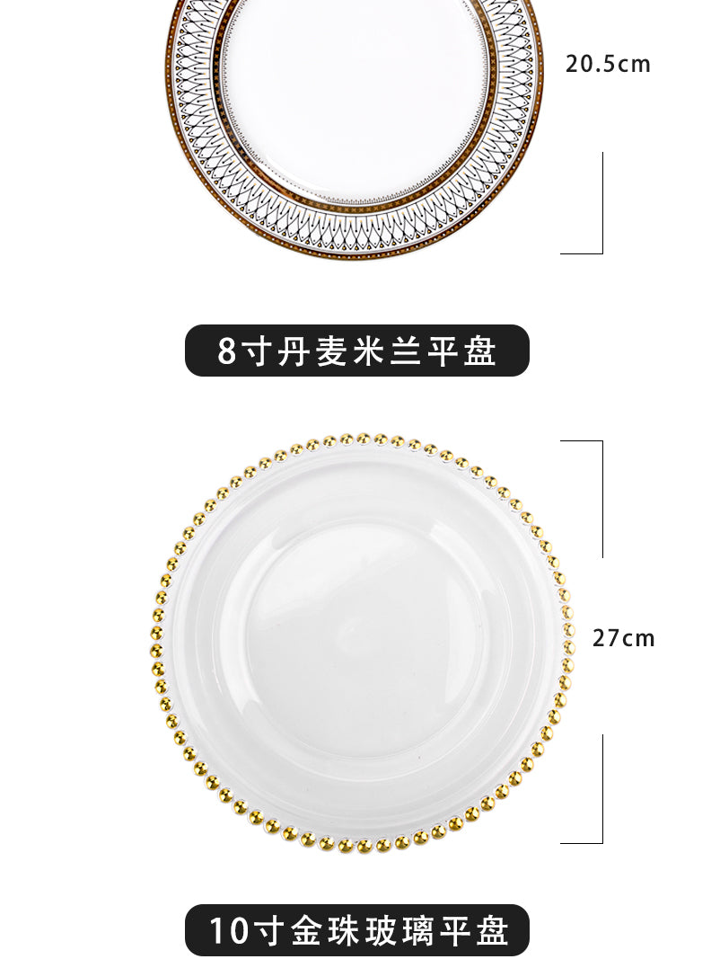 Western Dinner Plate Set Steak Knife and Fork Plate