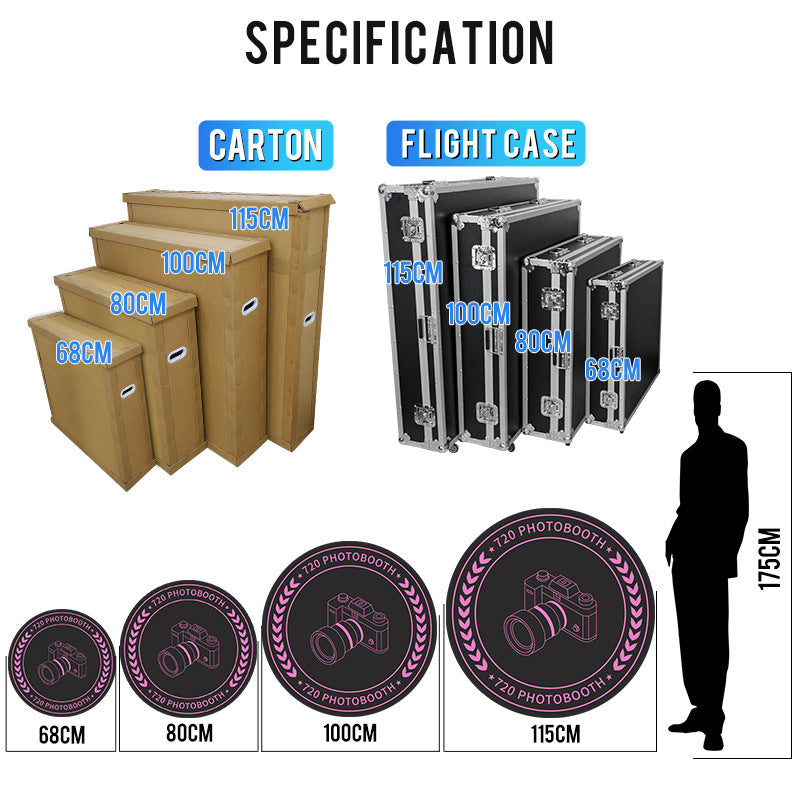 360 Photo Booth Automatic Photobooth Machine Video Camera