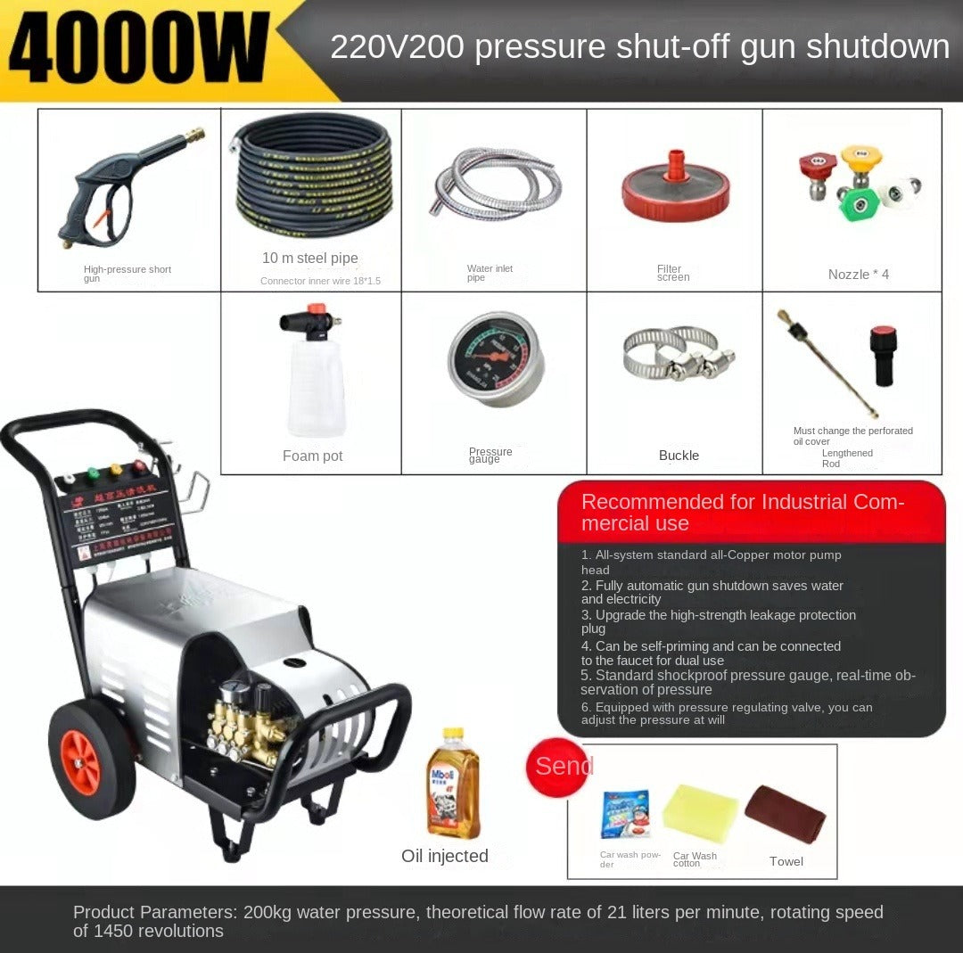 High Pressure Washer 220V / 380V Water Pump Car Washing