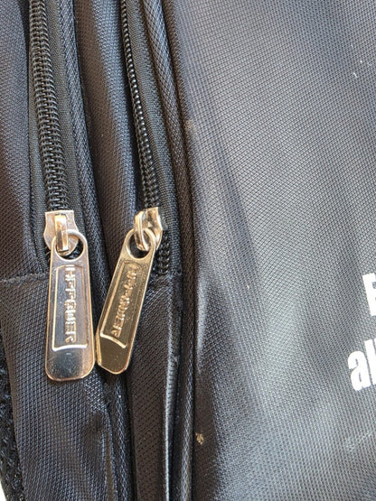 Promotional Custom Print Black Backpack with Mesh Side Pockets
