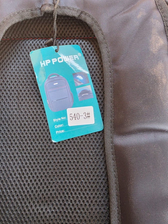 Promotional Custom Print Black Backpack with Mesh Side Pockets
