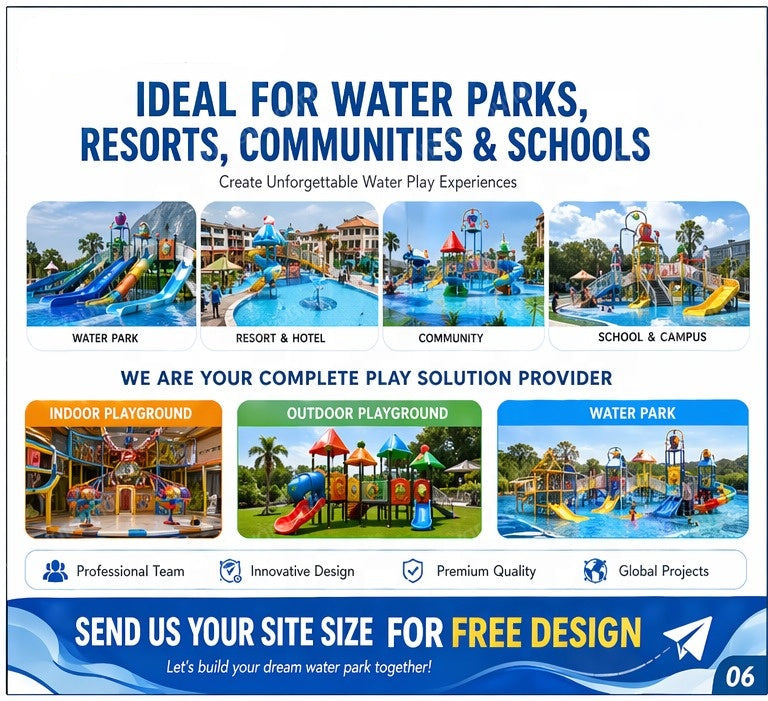 Commercial Water Park Kids Water Playground Water House With Slide and Interactive Spray Features