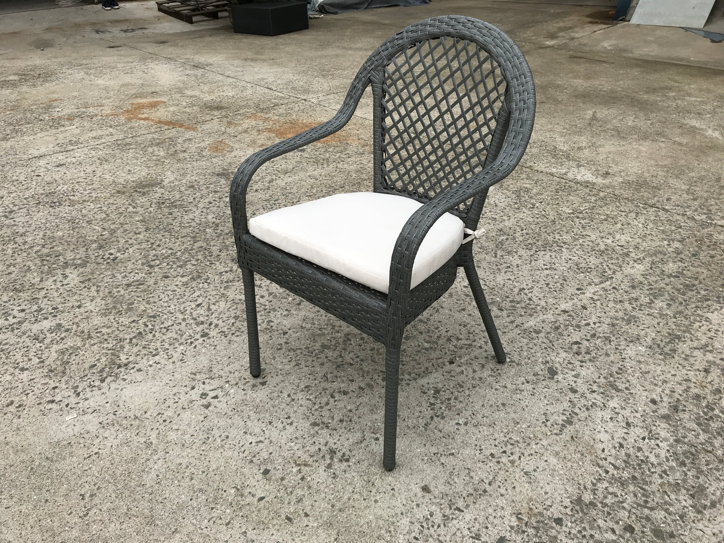 Patio 3 Piece Bistro Cafe Table Set, Outdoor Wicker Rattan Furniture Garden Furniture Sofa Chair Set with Cushion.
