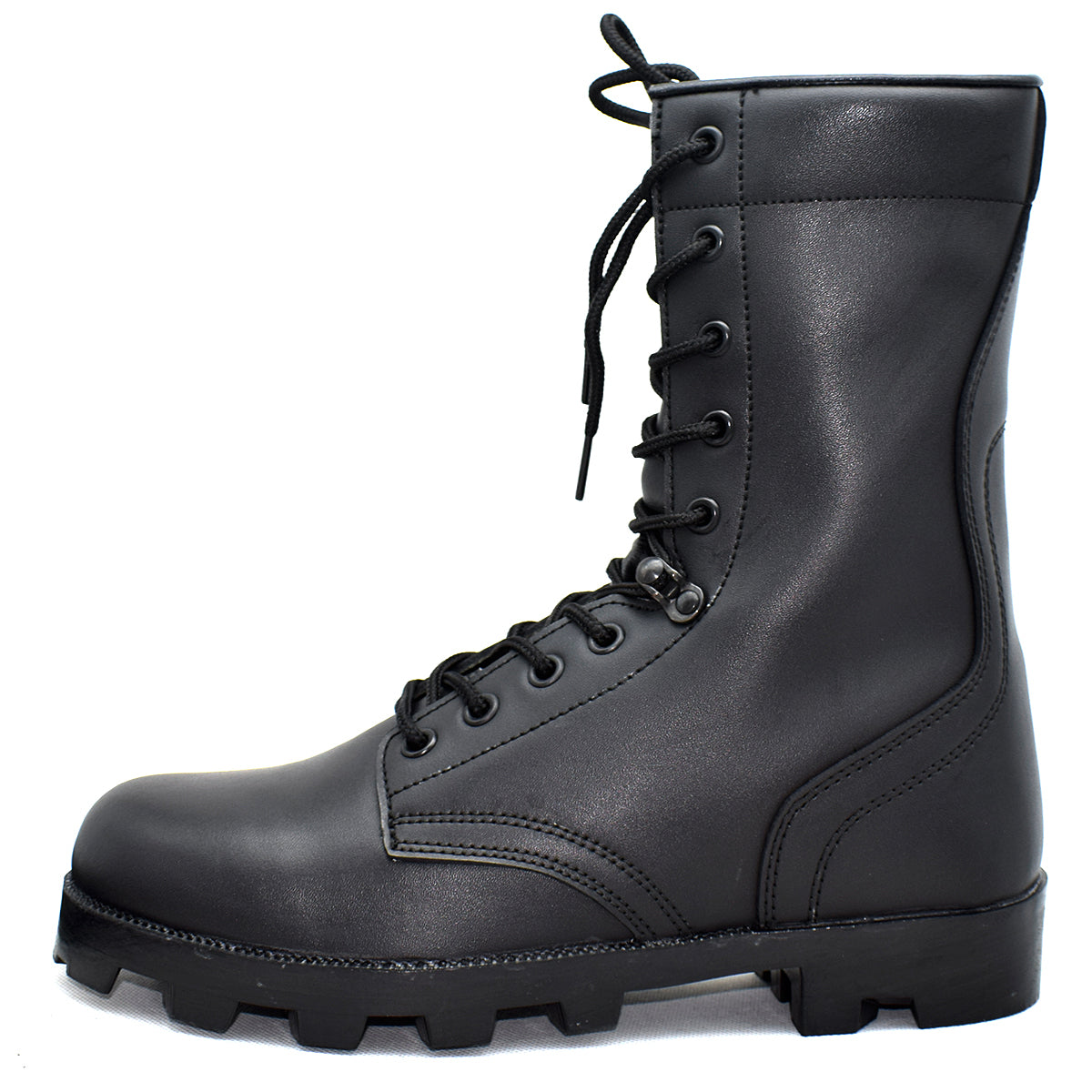 Infinityer [AL-CN-A-BFXDM] Leather & Oxford Cloth Boots With Rubber Sole