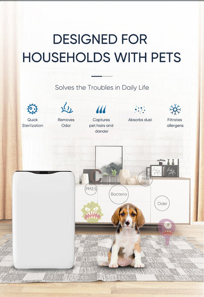 Household Mini Air Cleaner Removal of Pm2.5, Smoke, pets' Dander, Pollen YDWA-19022022
