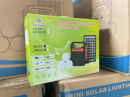Portable Power Station Mini Portable Solar Lighting with Solar Panel Emergency Backup Power Camping