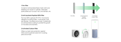 Household Indoor Air Purifier With true hepa Active Carbon Filter Designed for allergy sufferers-YD600F-T012022