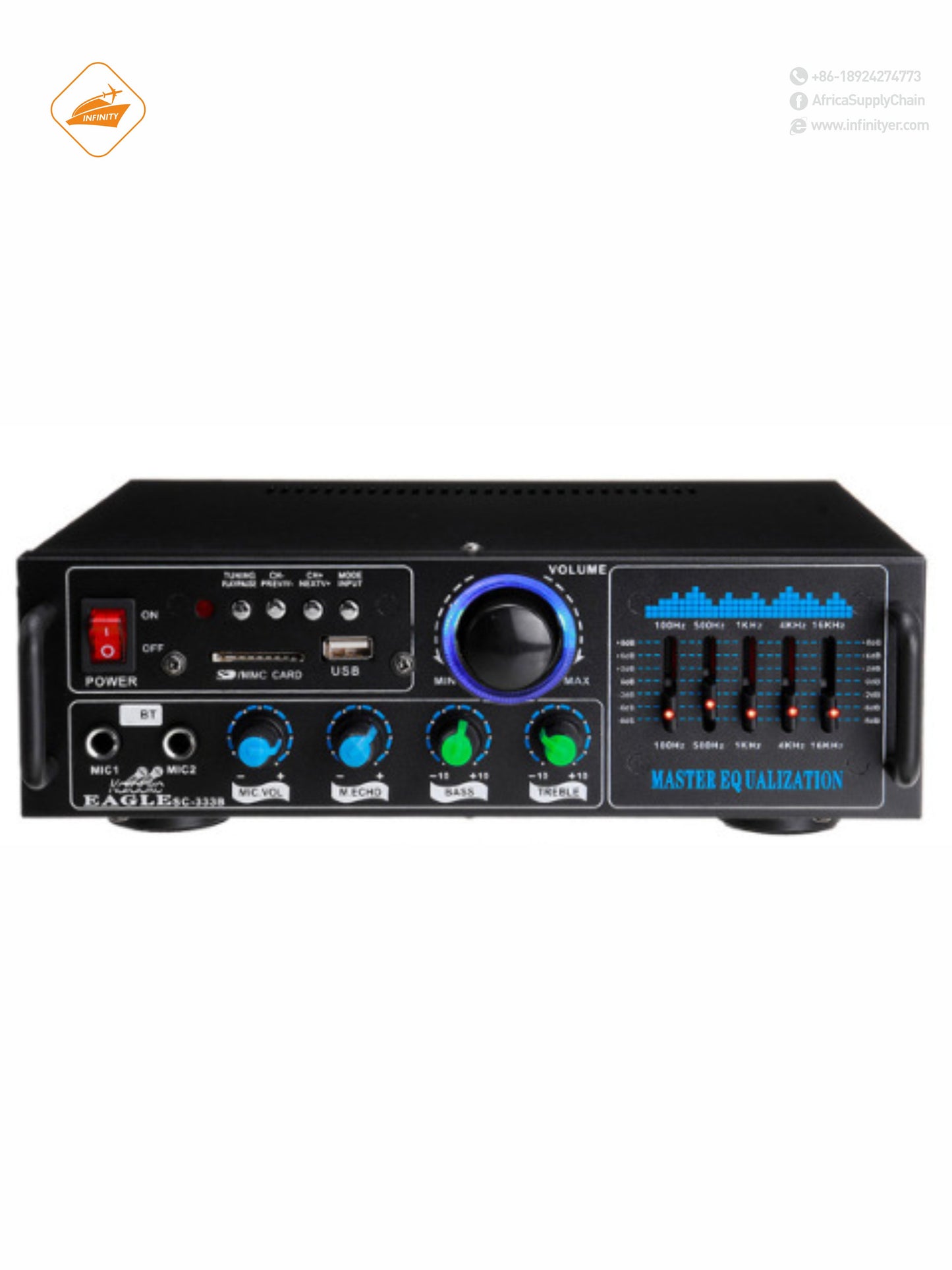 High power Bluetooth power player U disk card radio audio amplifier K song power amplifier public address system