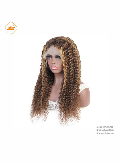 lace wig 13*4  P色 curly