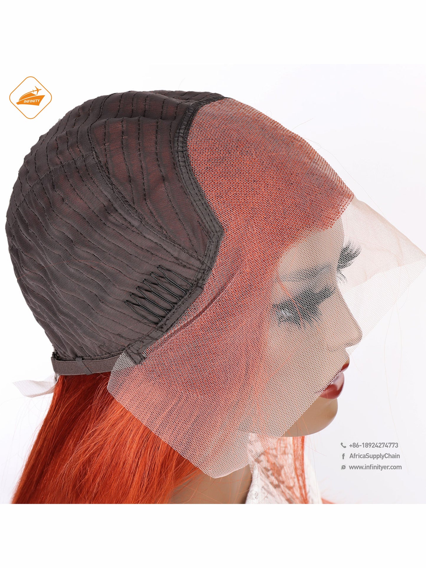 lace wig 13*4  新款色发Ginger直条-350