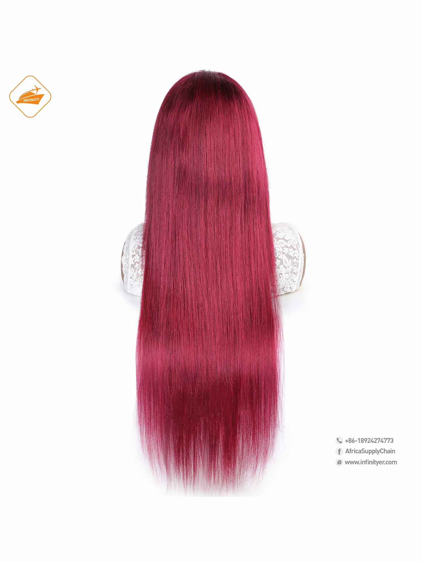 lace wig 13*4  新款色发 99J# 直条