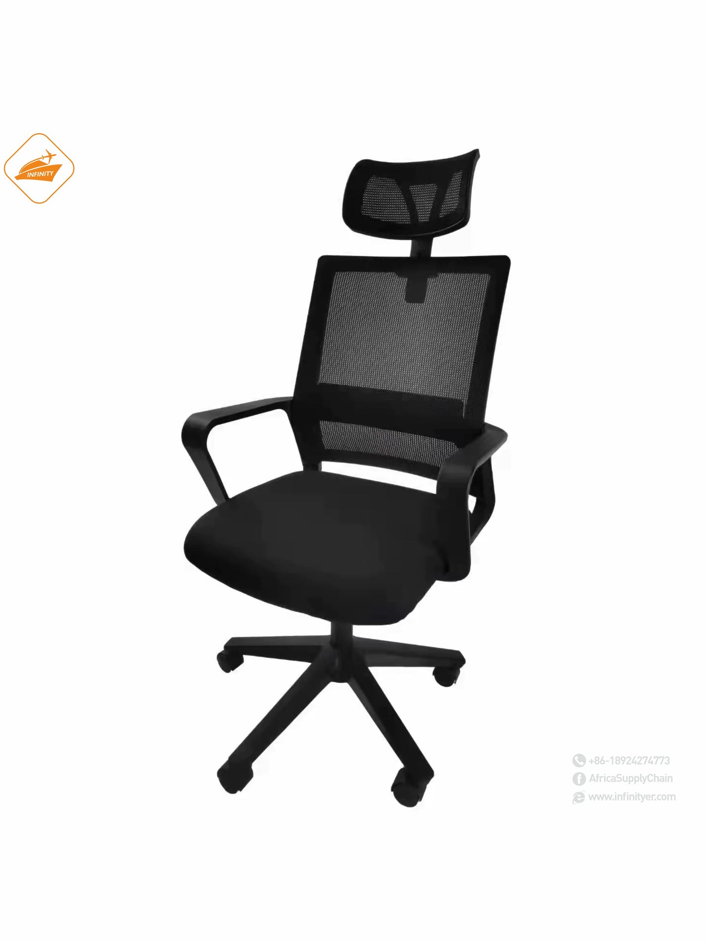 Mesh office chair with wheels