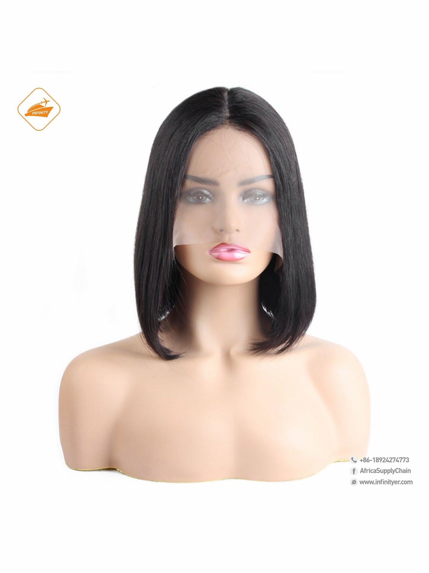 Straight Short Bob 13x4 Lace Front Human Hair Wig