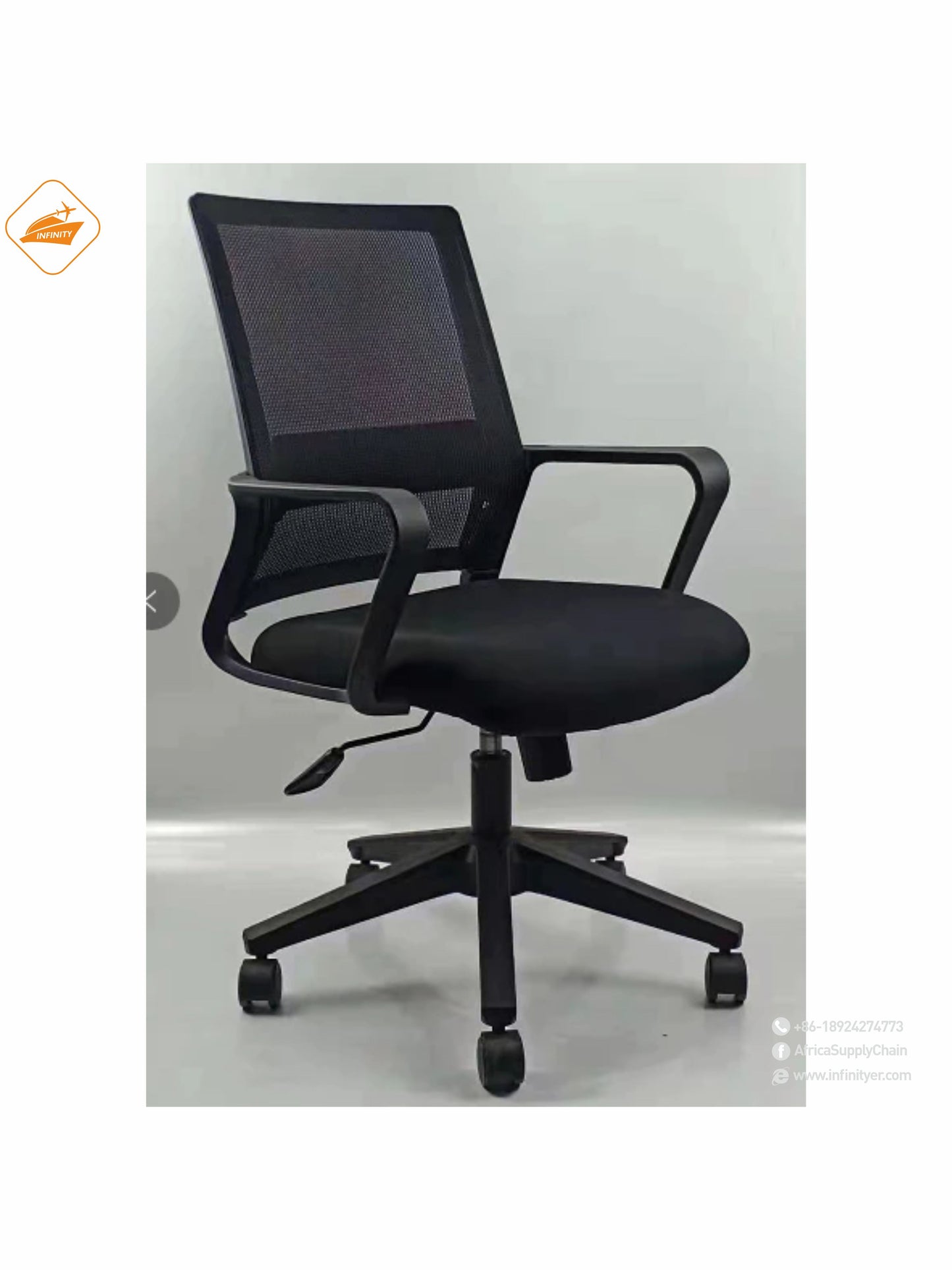 Mesh office chair with wheels