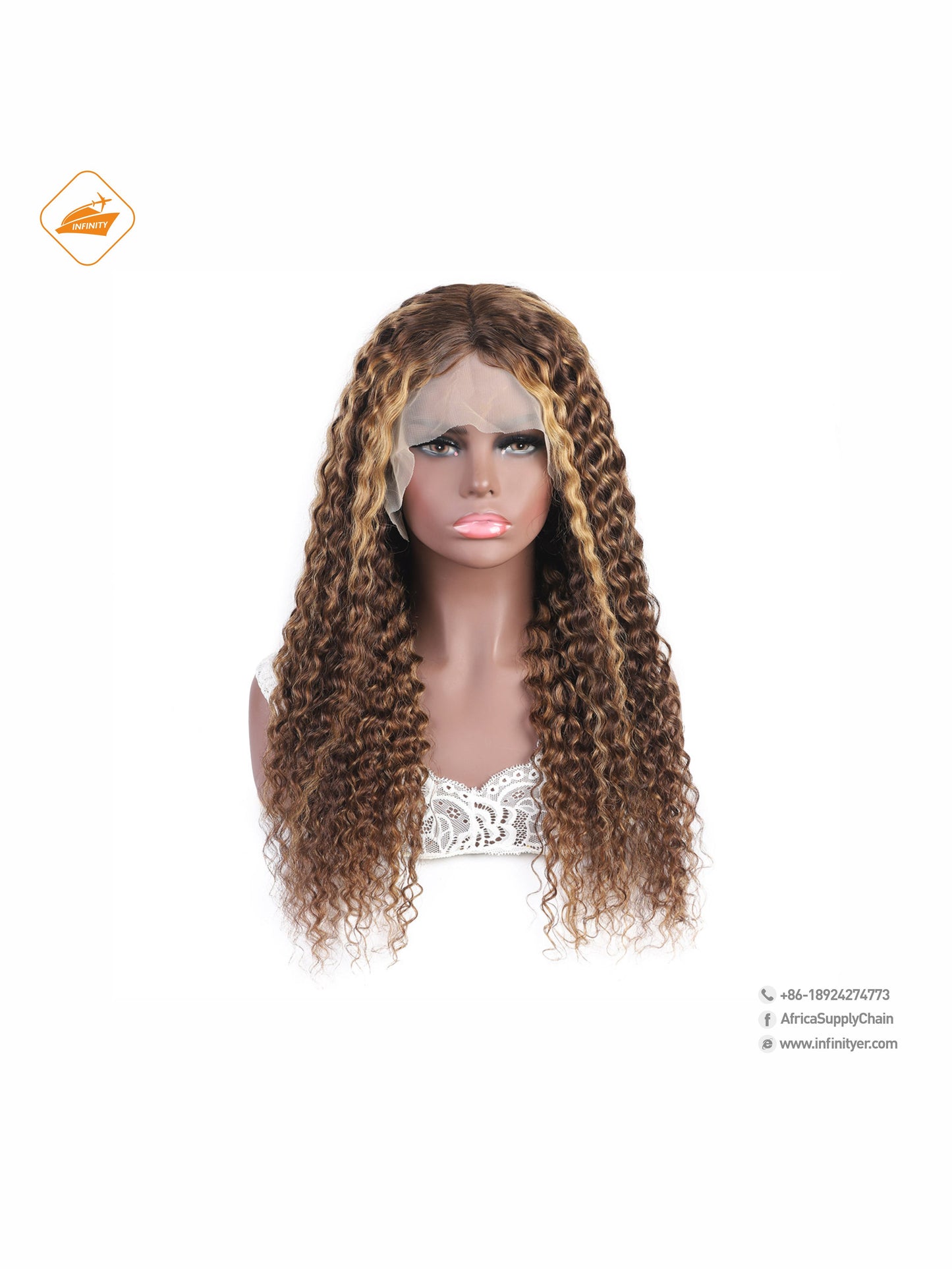 lace wig 13*4  P色 curly