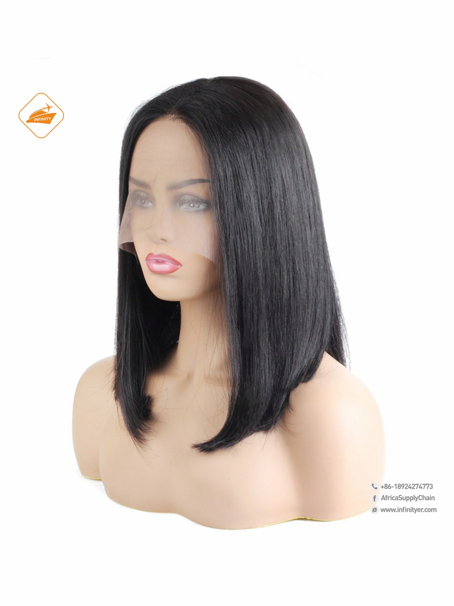 Straight Short Bob 13x4 Lace Front Human Hair Wig