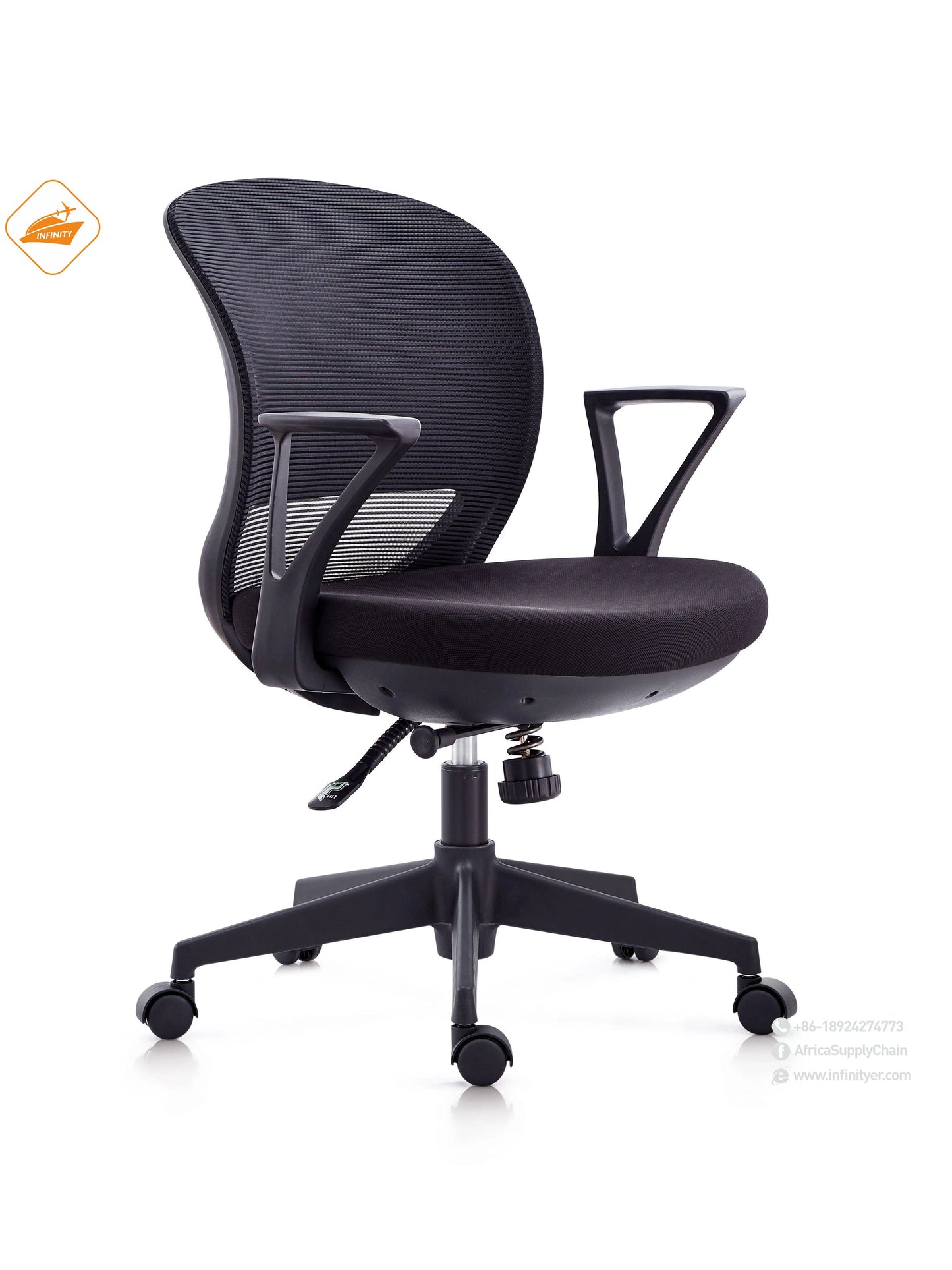 Mesh office chair with wheels