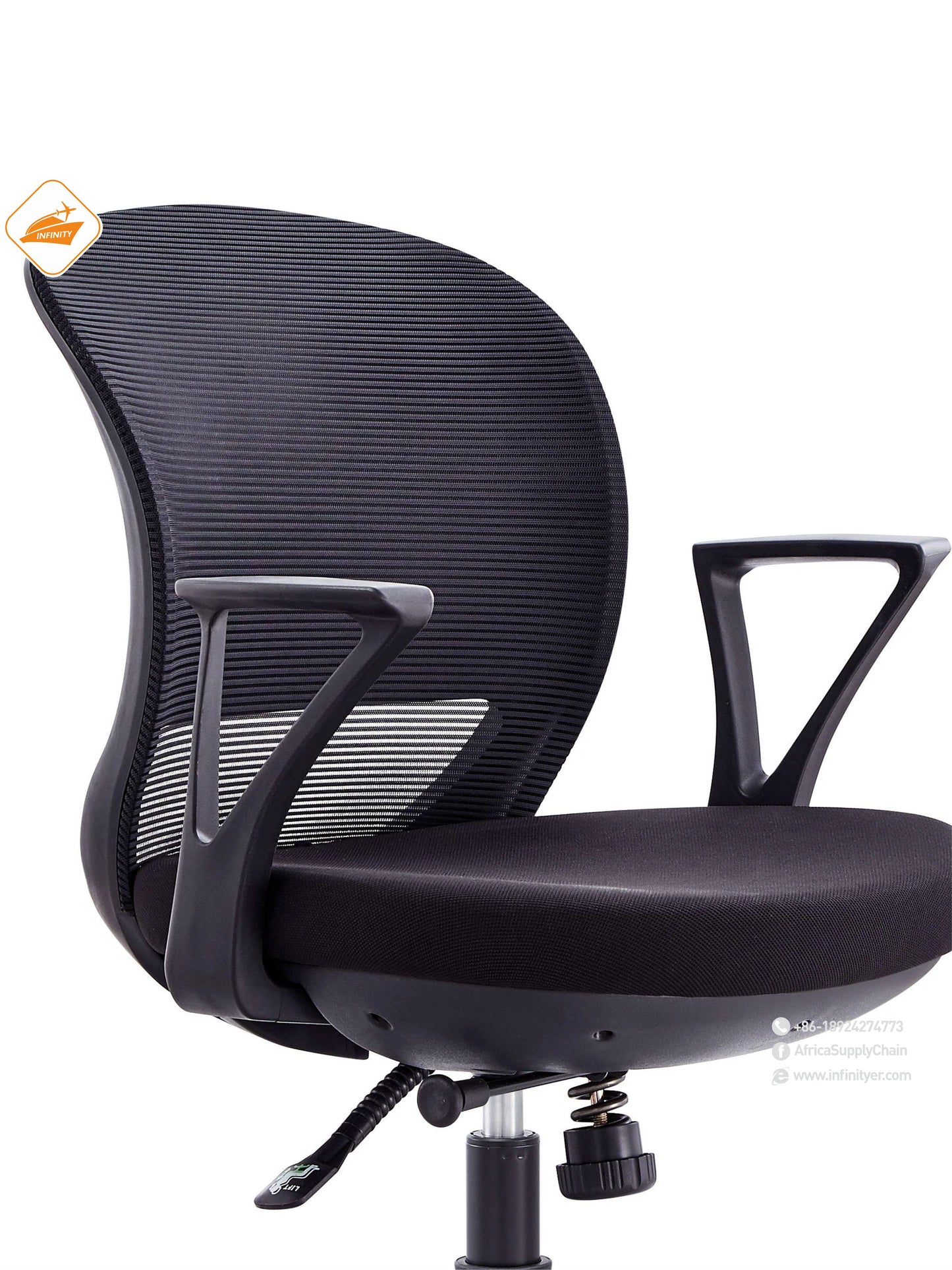 Mesh office chair with wheels