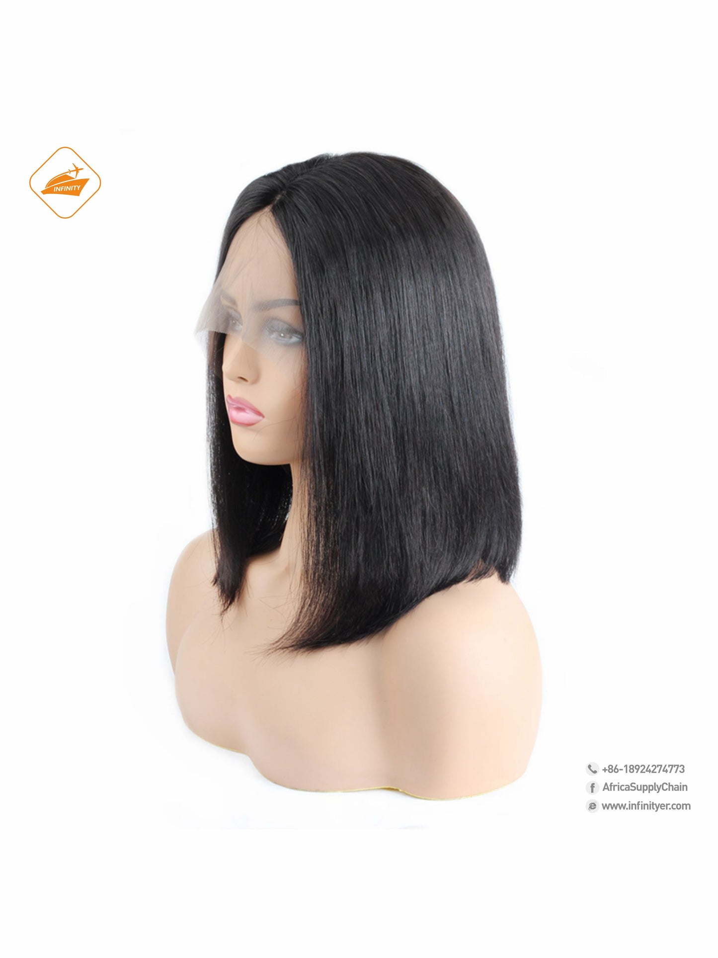 Straight Short Bob 13x4 Lace Front Human Hair Wig