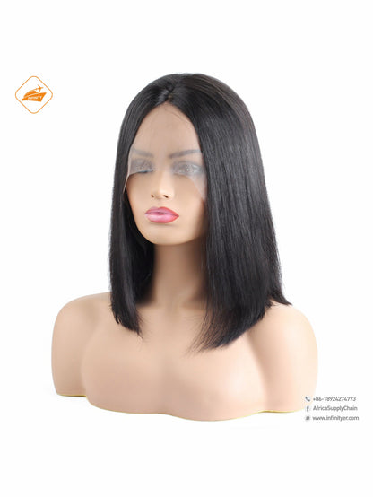Straight Short Bob 13x4 Lace Front Human Hair Wig