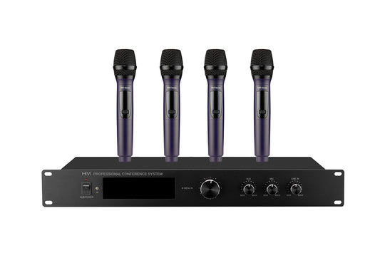 Wireless Handheld Set One Receiver with Four Microphones HCS1001-H4