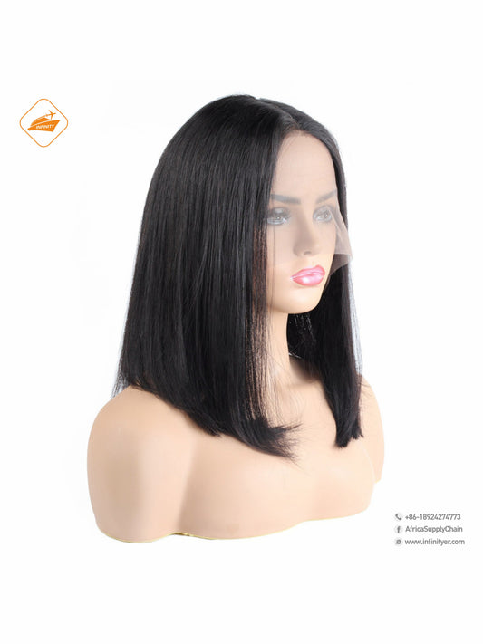 Straight Short Bob 13x4 Lace Front Human Hair Wig