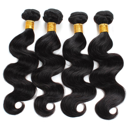 7A Non-Remy Hair Natural Black Color Human Hair Extension  Hair Bundles ,Original Brazilian Hair