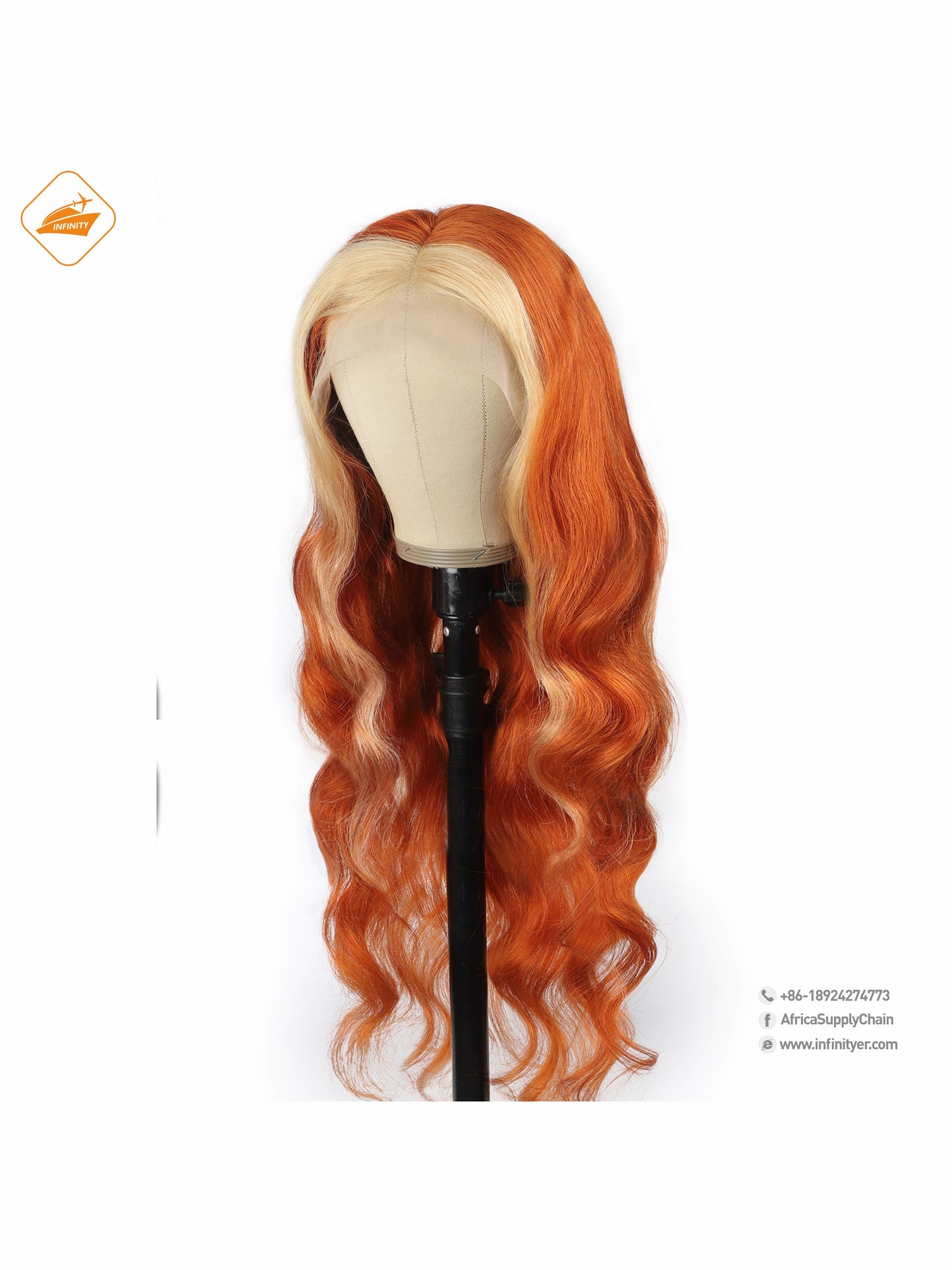 lace wig 13*4  新款色发 Ginger挑染613-body