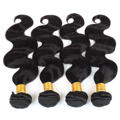 7A Non-Remy Hair Natural Black Color Human Hair Extension  Hair Bundles ,Original Brazilian Hair