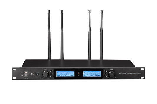 Wireless Microphone Set MV3000-H2 One Receiver with Two Microphones