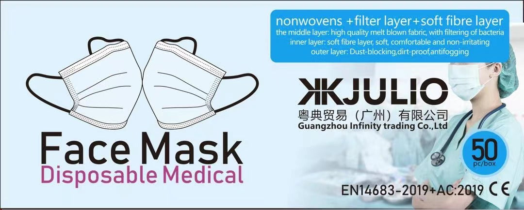 Disposable medical mask Non-sterile with FDA CE certification