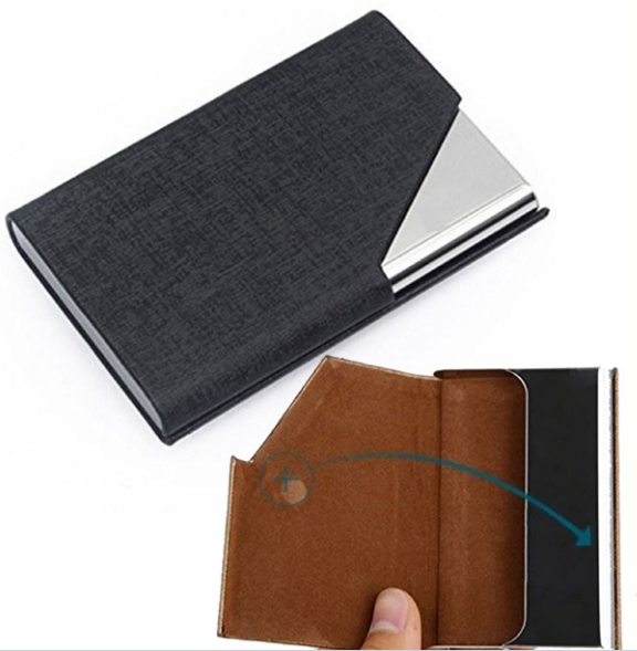 Advertising gift - metal PU Business card holder