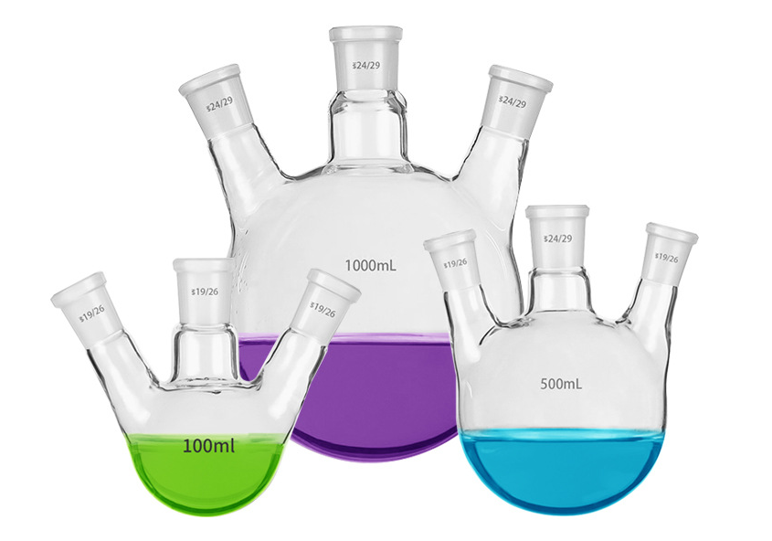 3-neck R. B. Round Bottom Glass Flask