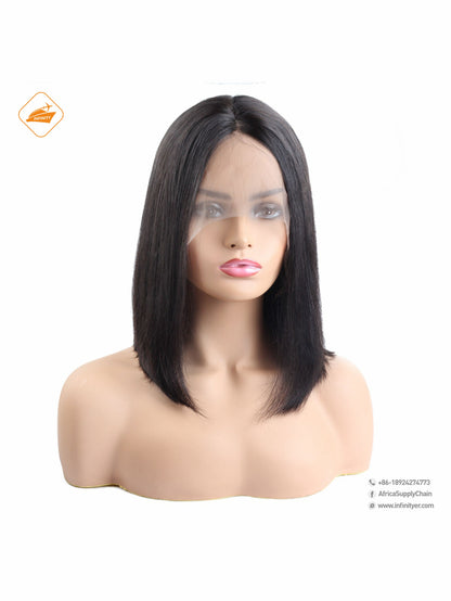 Straight Short Bob 13x4 Lace Front Human Hair Wig