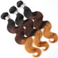 Ombre 3tone Brazilian Hair 10-24 inch 10A Remy Hair Natural color Extension Bundle