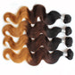 Ombre 3tone Brazilian Hair 10-24 inch 10A Remy Hair Natural color Extension Bundle