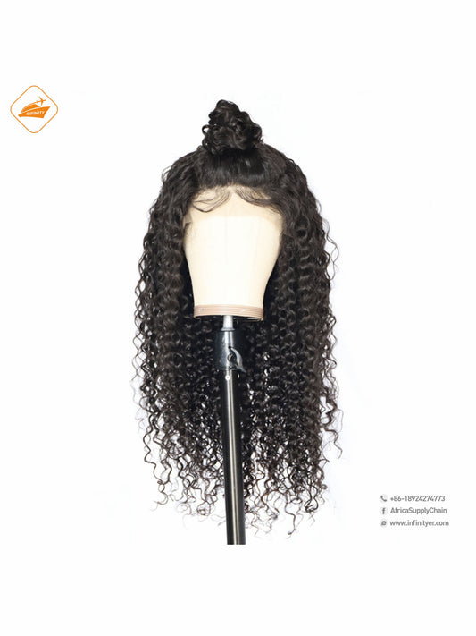 lace wig 13*4  自然色  curly