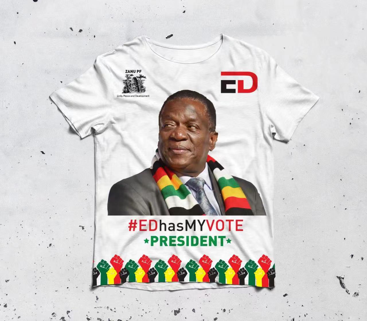 Round neck T-shirt election clothes advertising shirt corporate clothes-Zimbabwe