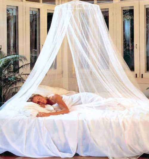 2.Polyester material.Round  treated mosquito net 