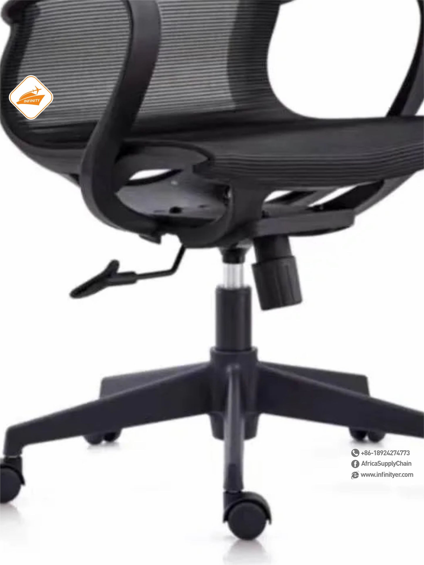 Mesh office chair with wheels