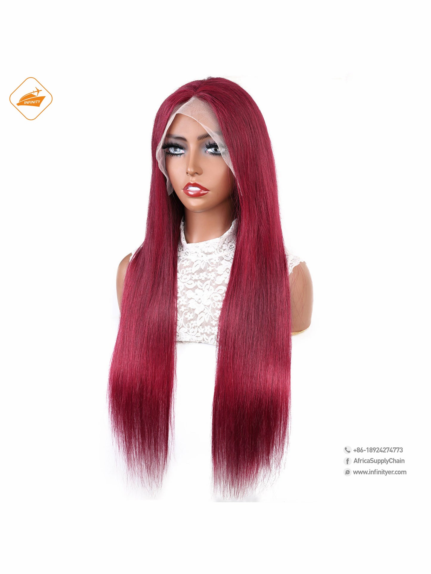 lace wig 13*4  新款色发 99J# 直条