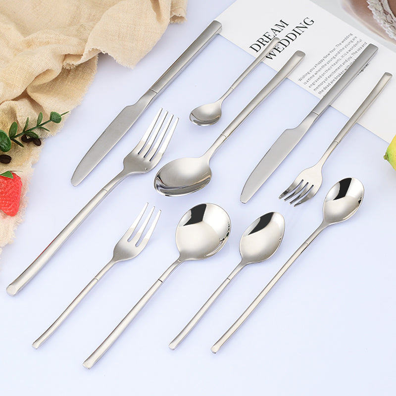 304 Stainless Steel Knife and Fork Spoon Western Steak Knife and Fork Set